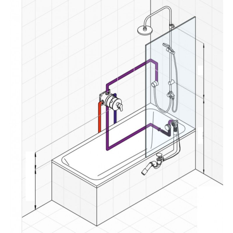 Как правильно кран ванна. Схема установки смесителя скрытого монтажа. Схема подключения смесителя для умывальника скрытого монтажа. Схема подключения встраиваемого смесителя для ванны. Монтаж ванной кран сбоку.