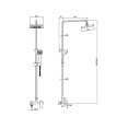 Душевая система со смесителем для ванны Bravat Opal F6125183CP-A1-RUS (настенный монтаж)