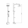 Душевая система со смесителем для ванны Bravat Opal R F6125183CP-A2-RUS (настенный монтаж)