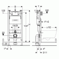 Инсталляция Geberit Duofix для подвесного унитаза 112см, бачок Alpha 12см 458.233.00.1