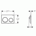 Смывная клавиша Geberit Alpha20, двойной смыв 115.040.21.5