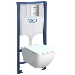 500.772.21.VI Комплект инсталляция Grohe 38772001 с унитазом безободковым Smartflow Vigente SMF811-WH