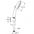 Смеситель для ванны с длинным изливом с душевым гарнитуром Grohe Eurosmart Cosmopolitan 3284727799