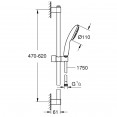 Смеситель для ванны с длинным изливом с душевым гарнитуром Grohe Eurosmart Cosmopolitan 3284727924